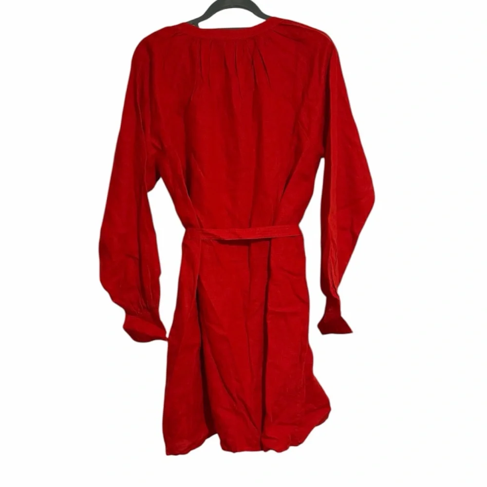 J Crew red linen Cabana dress - Picture 3 of 9